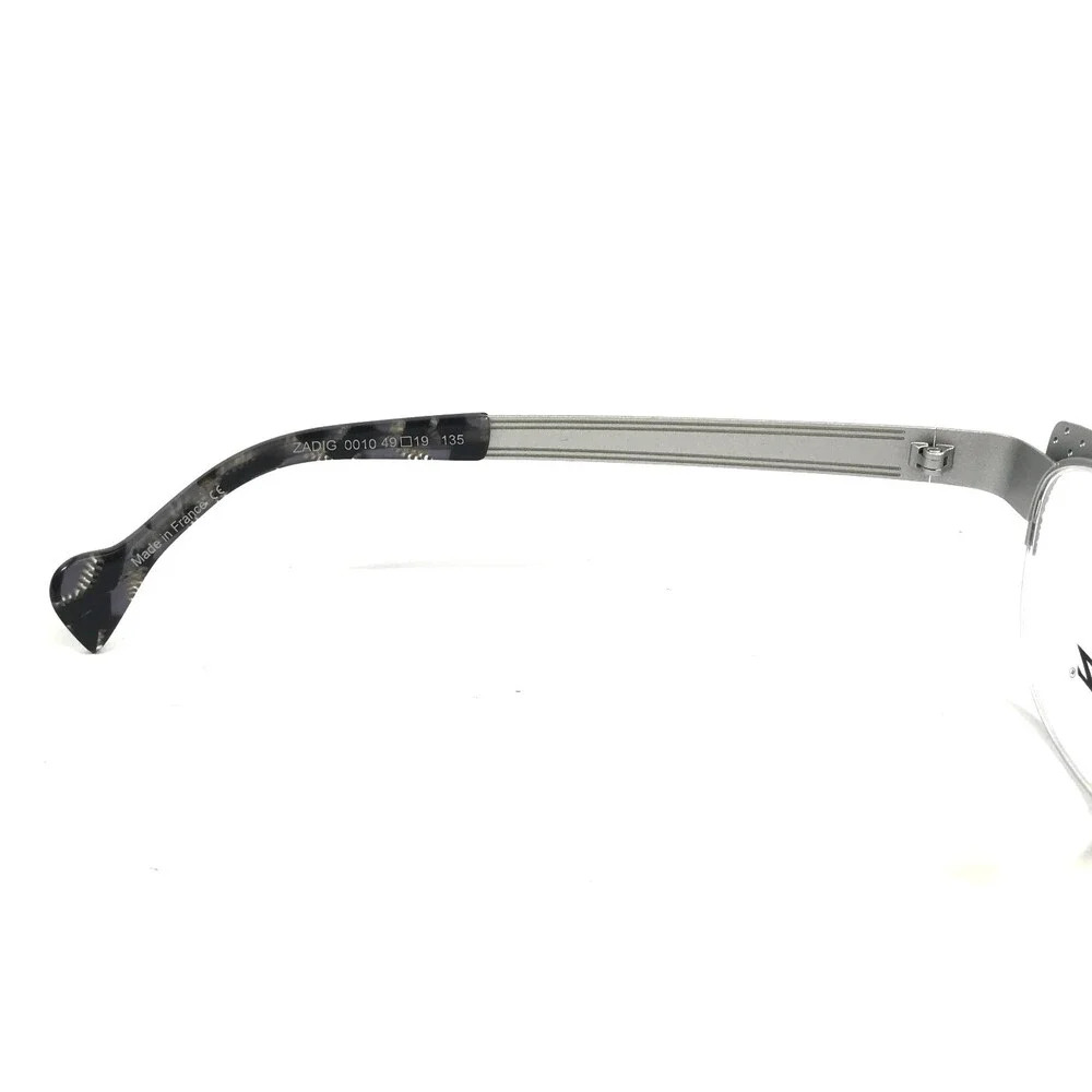 Boz Eyeglasses Frames ZADIG 0010 Black White Silver Cat Eye Patterned 49-19-135